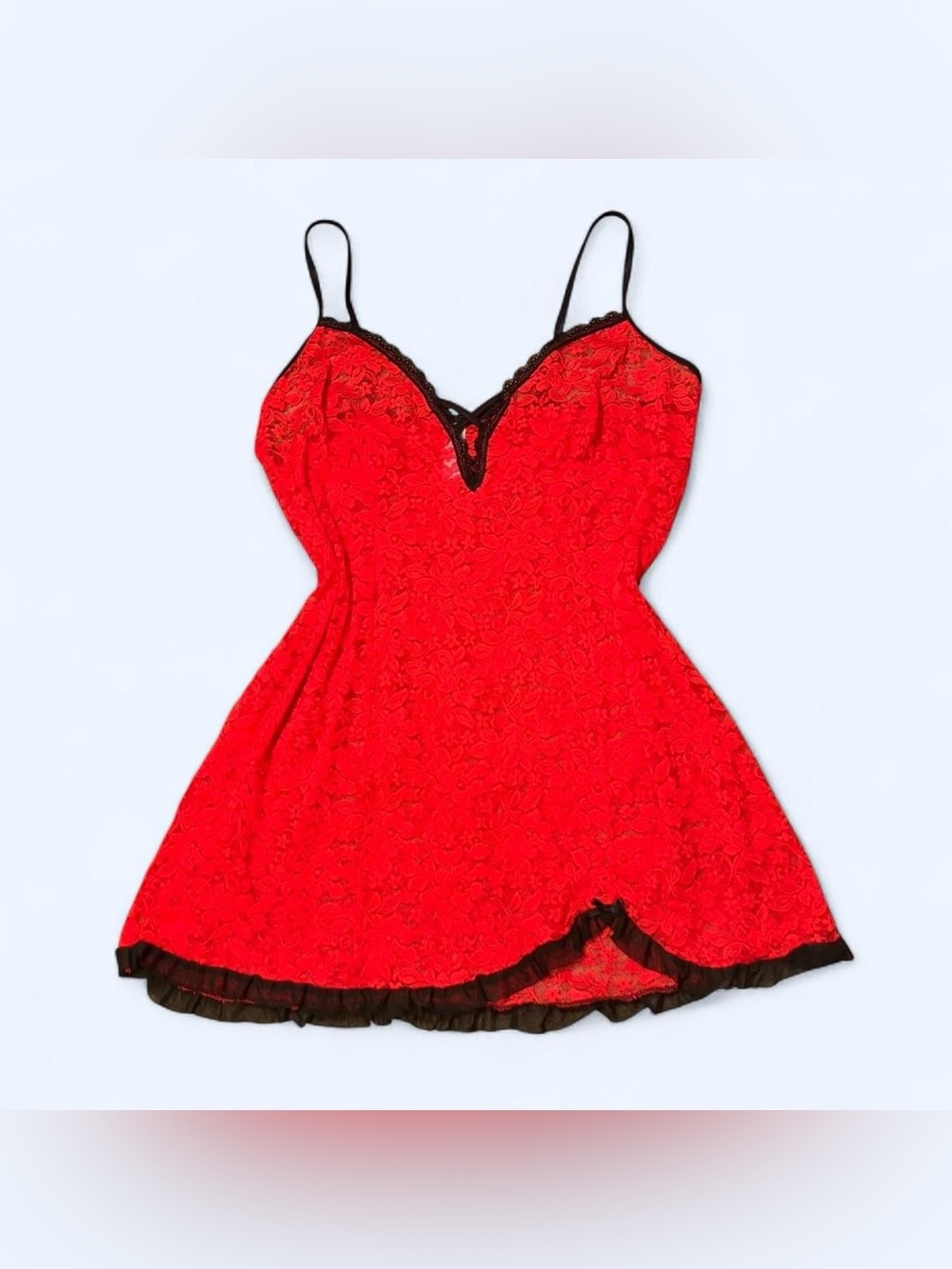 Goth Red Lace Mini Dress by Secret Treasures!